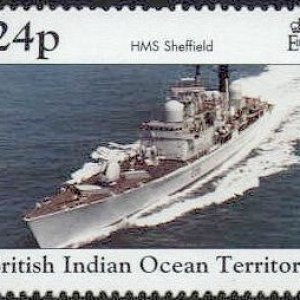 HMS Sheffiled Stamp