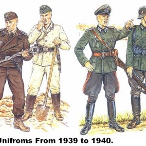 Various German Uniforms 1939 - 1940