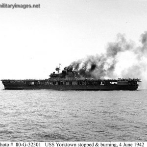 USS Yorktown - Battle of Midway