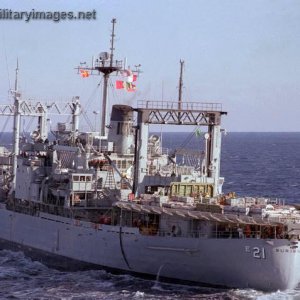 AE-21 USS Suribachi cruising at sea