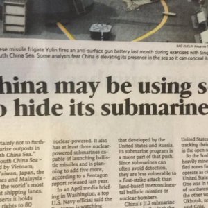 China Using Sea To Hide Submarines Lol