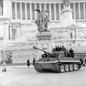 Panzer VI Of The 508th Heavy Panzer Battalion At The Victor Emmanuel II Monument In Rome.