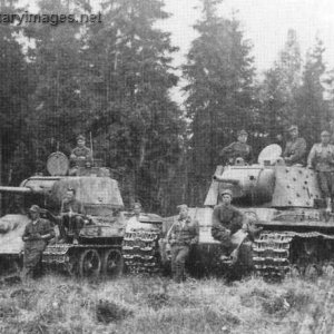 T-34/85 and KV-1E July 1944