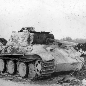 Destroyed Panther Tank