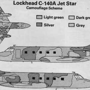 Lockheed C-140A JetStar Camouflage scheme