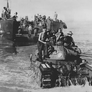 Australian Matilda At Toko Beach 1945