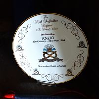 North Staffordshire Regiment. Anzio Memorial Plate.