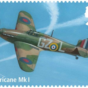 hawker hurricane british stamp