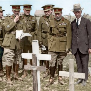 King George V at the largest CWGC cemetery in the world – Tyne Cot in 1922