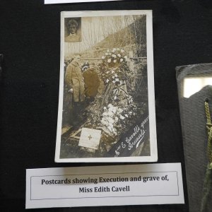 Postcard of Miss Edith Cavell grave