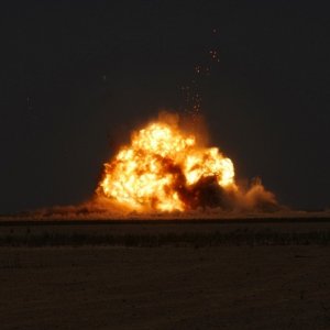Detonation of 500lbs of bad ordinance and captured weapons