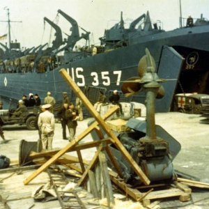 LST 357 in Normandy