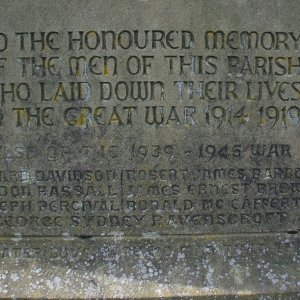 Bickerton War Memorial, Cheshire