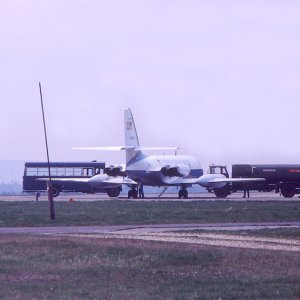 VC-140 at Greenham Common, April 2 1982