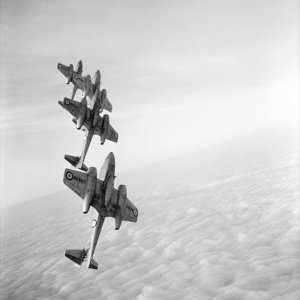 Gloster Meteors in flight