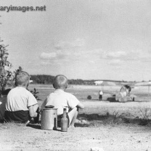 Boys at airstrip