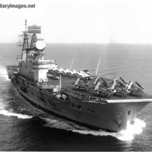 HMS Eagle underway in 1965