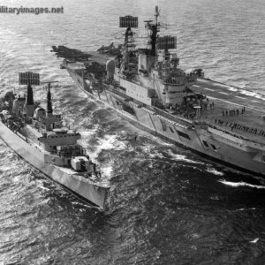 HMS Ark Royal and HMS Antrim - 1976