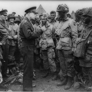 Eisenhower and E Cpy 502nd PIR D day