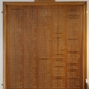 Knutsford War Memorial WW1 Wooden Panel