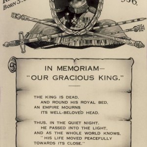 King George V memorial Card