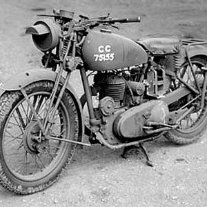 Norton motorcycle, ca 1943.