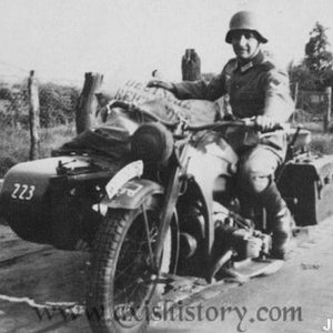 German Dispatch rider WW2