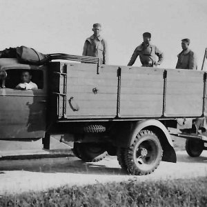 Opel Blitz Luftwaffe with startwagen Gutenfeld 1940