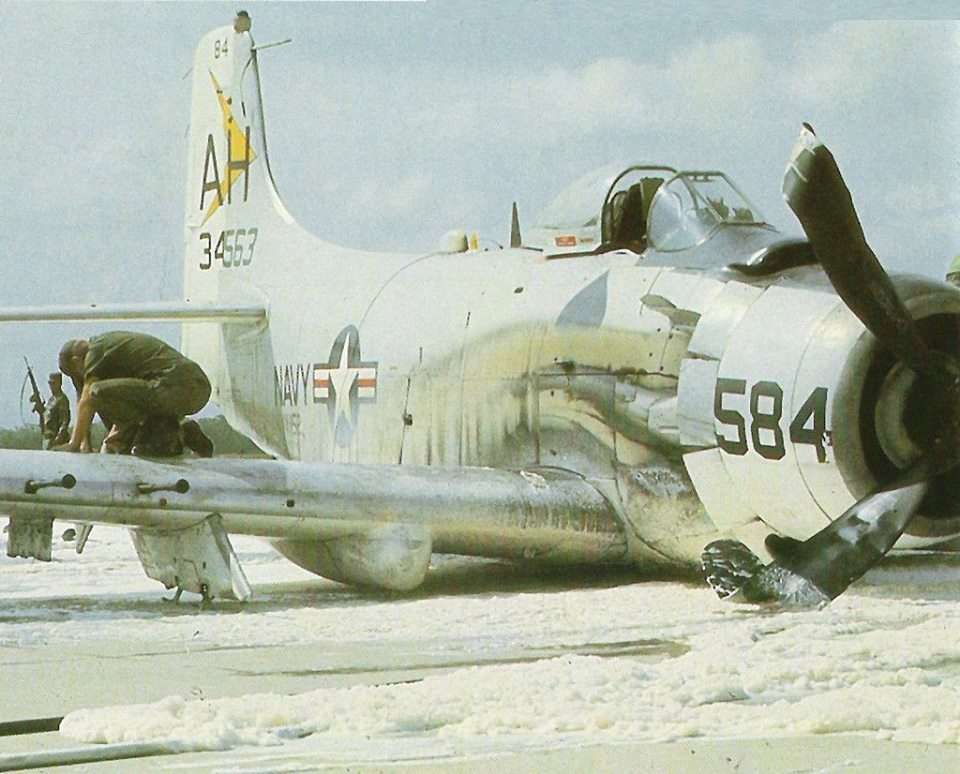 Crashed Douglas A-1H Skyraider1965 Vietnam