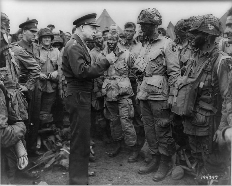 Eisenhower and E Cpy 502nd PIR D day
