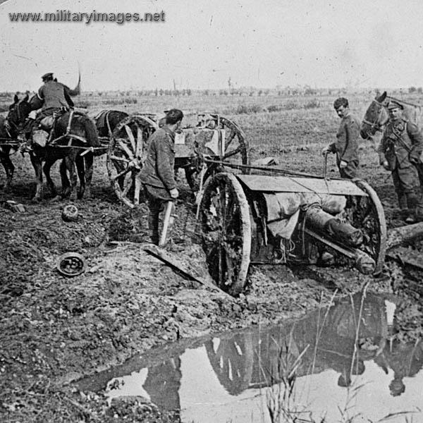 Getting a field gun out of the mud