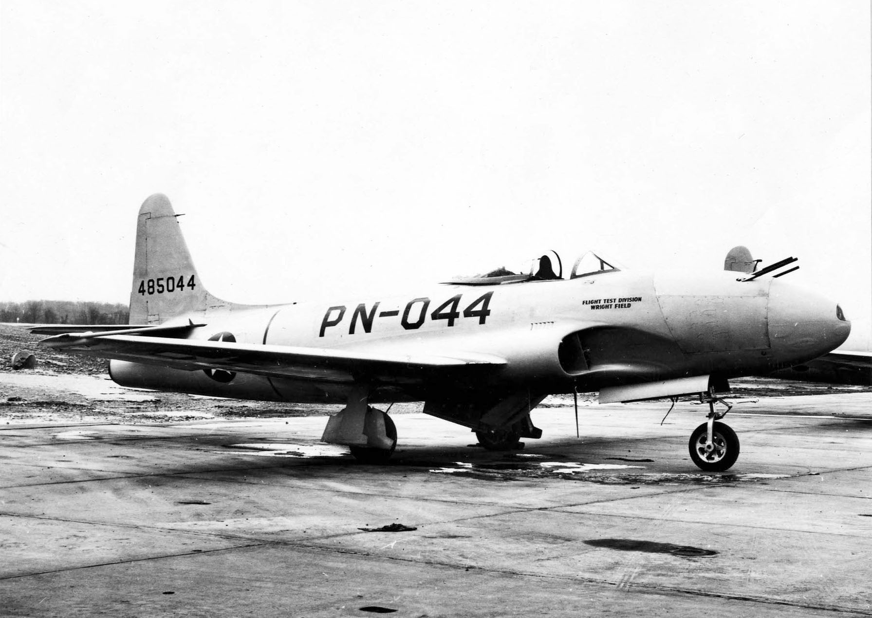 Lockheed P-80 Shooting Star with twin 12.7mm machineguns in oblique mount.jpg