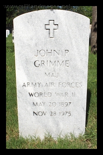 Major John P, Grimme, USAAF