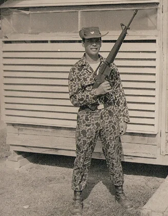1st Air Commando wearing an early cammo uniform. I took this sometime between 1963 and 65.webp