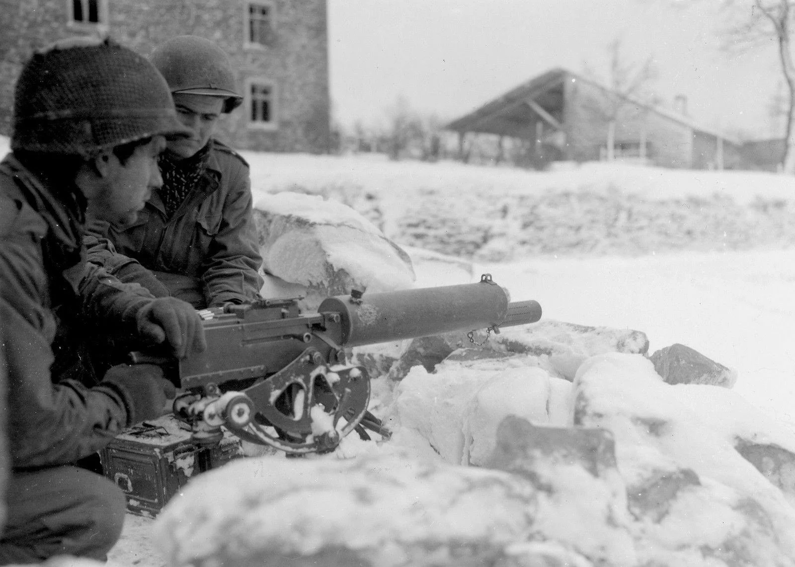 83rd Infantry Division whit M1917 Machine Gun,Bovigny,Belgium,The Battle of the Bulge 1944..webp