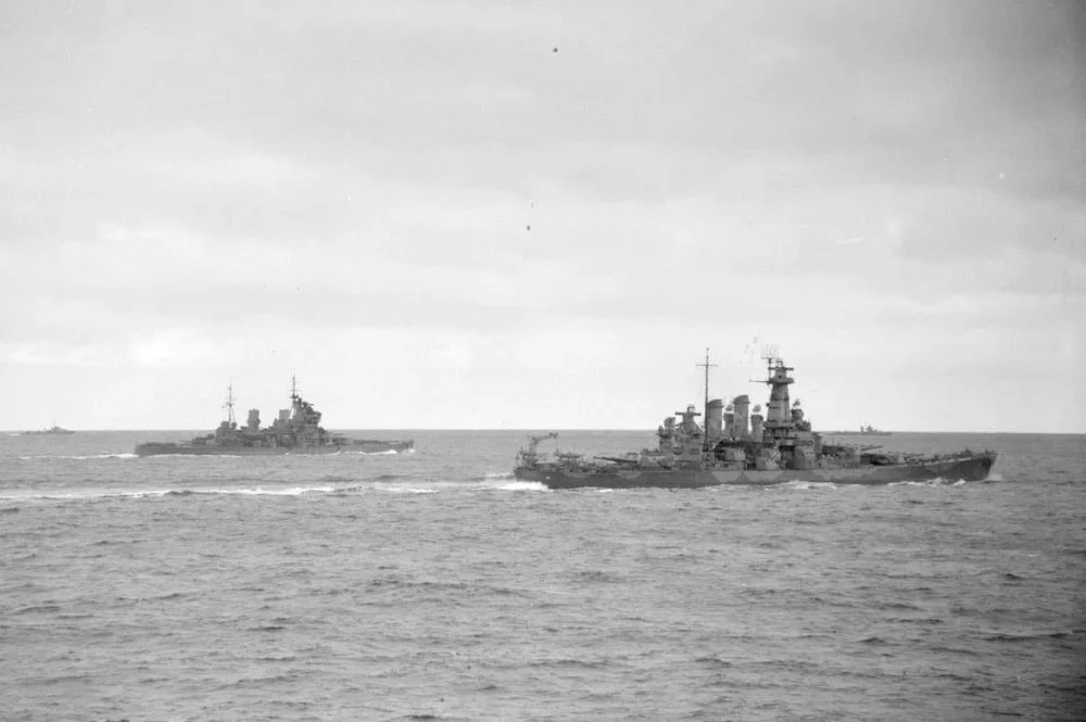 HMS King George V (41) and USS Washington BB-56.webp