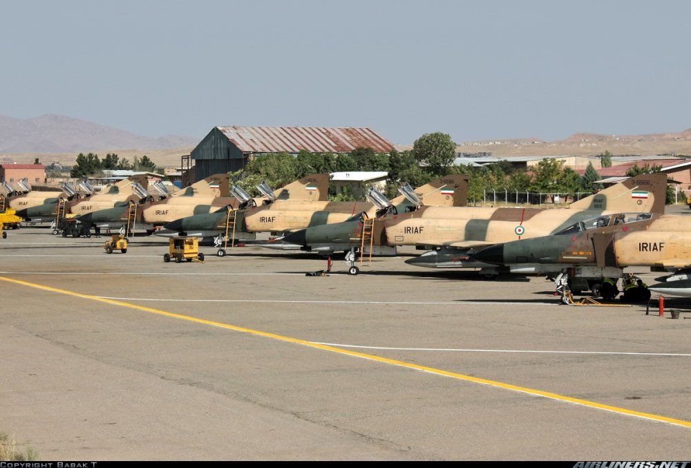 IRIAF F-4E (3-6684, 4957, 00253 & others) at Tabriz for gunnery competation (September 2011).jpg