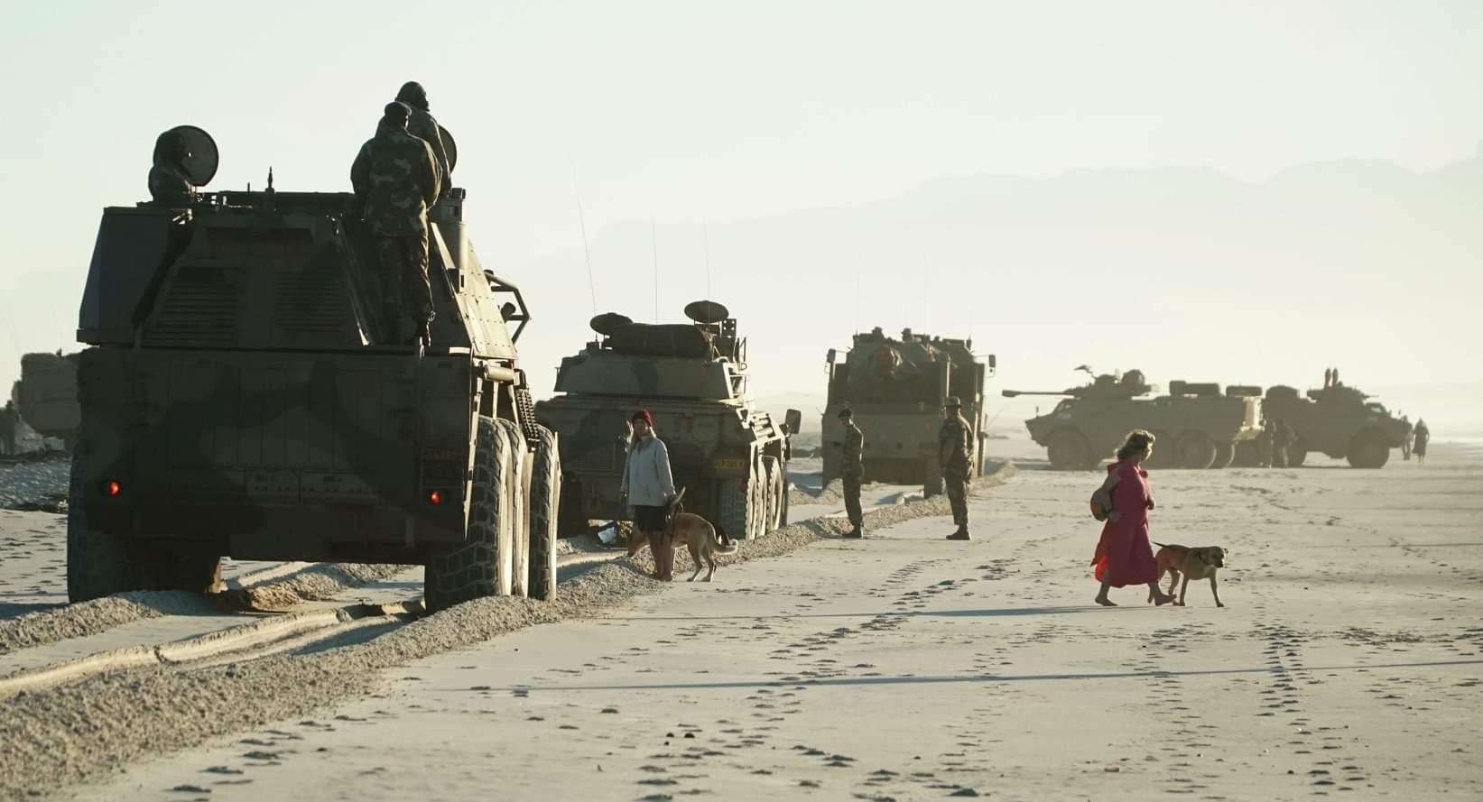 South African army invaded a beach in Cape Town today.jpg