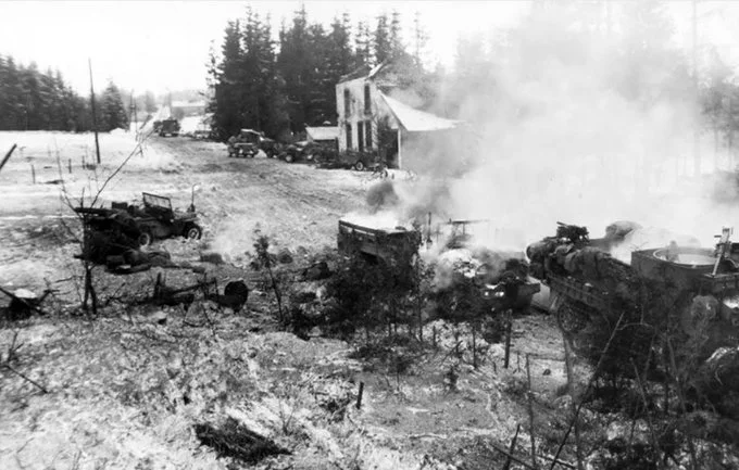 Units of the 3rd Armored, 87rd Infantry Division and the 774th Tank Battalion attacked toward...webp