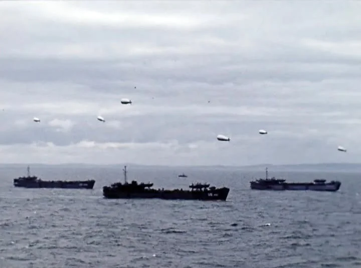 US DADY Ships and blimps sit off the coast of France on D-Day, June 6, 1944. Seventy-five yea...webp