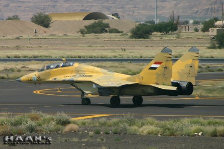 Yemeni MiG-29UB (2231) at Sanaa (September 2007).jpg