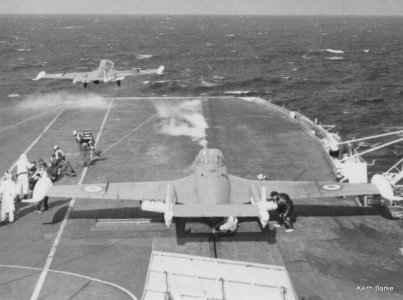 Royal Navy Sea Venom of 892 Sqn on catapult.jpg