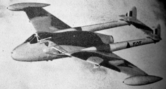 Iraqi Venom FB.50 inflight before delivery (1955).png