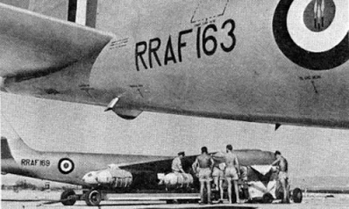 Rhodesian Canberra (RRAF163) on training detachments to Cyprus
