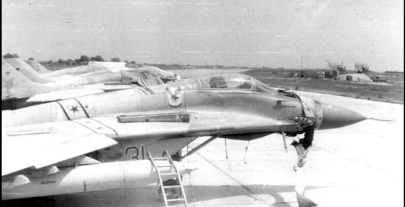 Soviet MiG-29 (9-13) (31 & more) lined at Mary.jpg