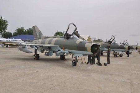 Nigerian F-7Ni (11 & 06) on ground (before 2016).jpg