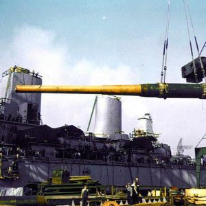 Gun barrel of the USS Iowa
