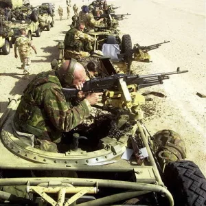 Royal Marines fire GPMG's