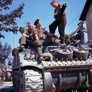 Sherman tank of the Fourth Canadian Armoured Division
