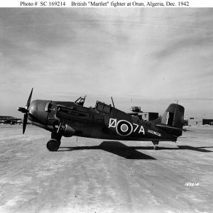 British Royal Navy "Martlet II" fighter